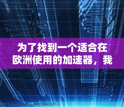 为了找到一个适合在欧洲使用的加速器，我需要按照以下步骤进行