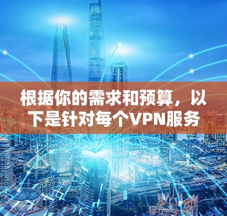 根据你的需求和预算，以下是针对每个VPN服务的详细分析和推荐